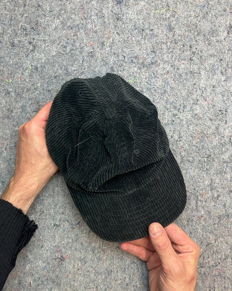 Black Corduroy Baseball Cap