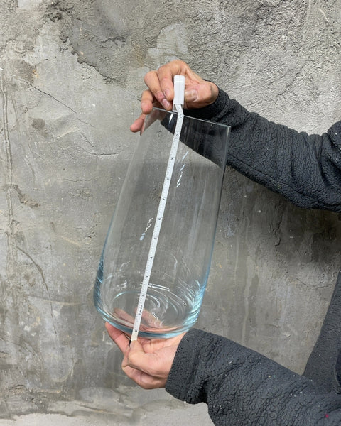 Pretty Tall Clear Glass Vase, 11"