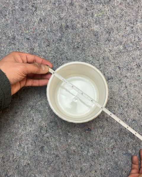 White Ceramic Planter, 5"