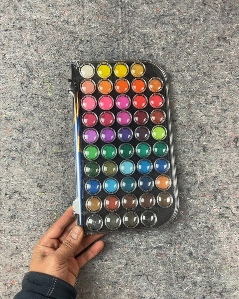 Watercolor Paint Set with Brushes
