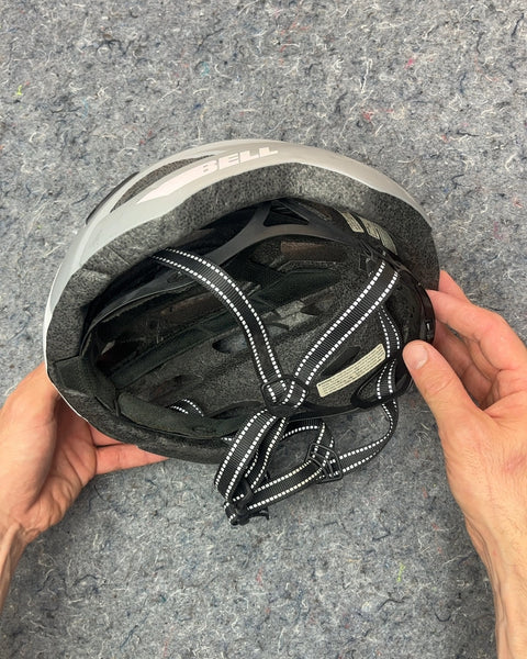 Bell White and Gray Bike Helmet, Size 53-60cm
