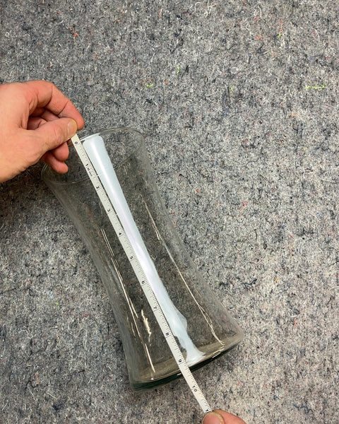Clear Glass Vase, 8"