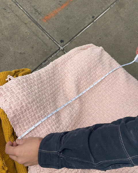 Pink Woven Throw Blanket with Fringe, 56x48"