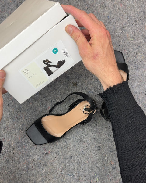 Brand New A New Day Women's Black Block Heel Sandals, Size 8