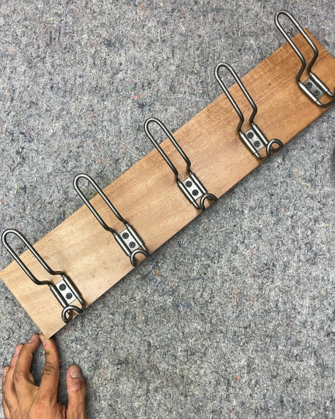 West Elm Wood Wall Mounted Coat Rack, 20"