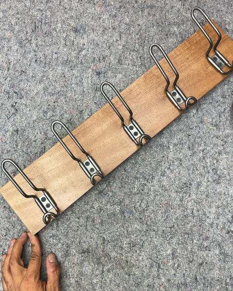 West Elm Wood Wall Mounted Coat Rack, 20"