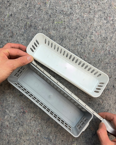 Set Of 6 Plastic Drawer Organizer Bins, L10"