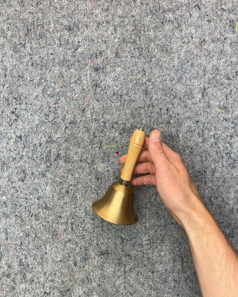 Brass Hand Bell with Wood Handle