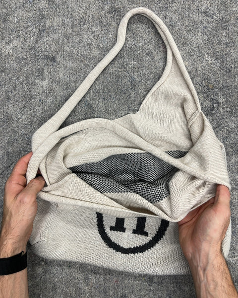 Knit Shoulder Tote Bag with H Logo