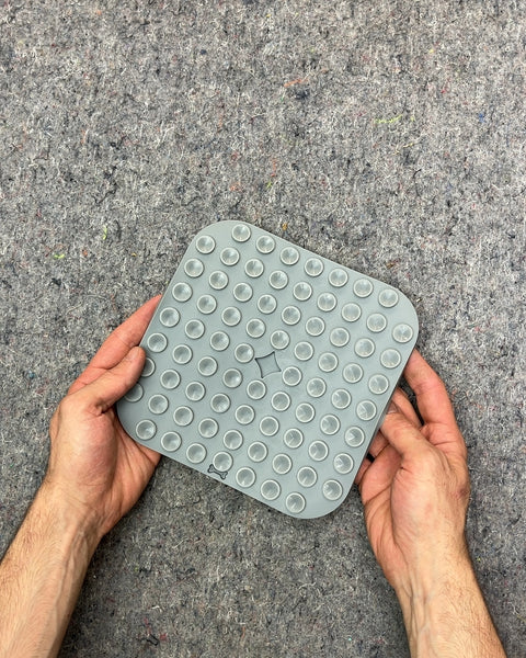Gray Silicone Pet Slow Feeder Mat