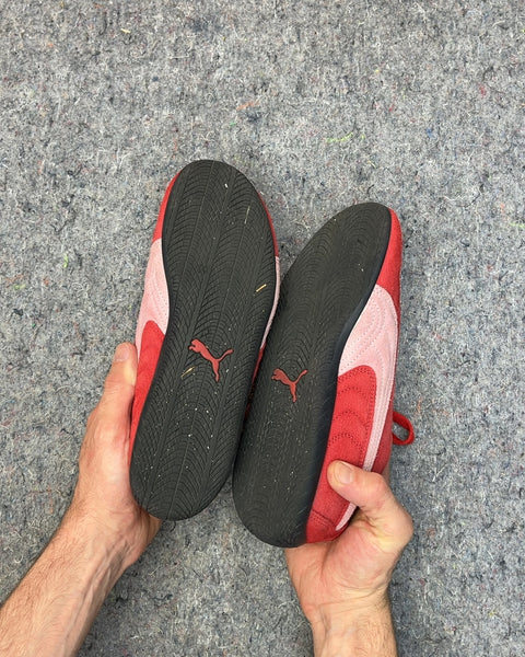 Puma Red Suede Sneakers, Size US 7.5 W or EU 38