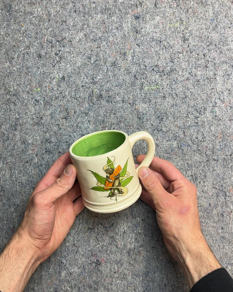 I Love You California Mug with Cannabis Leaf Design