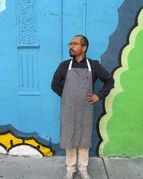 Striped Apron with Pockets