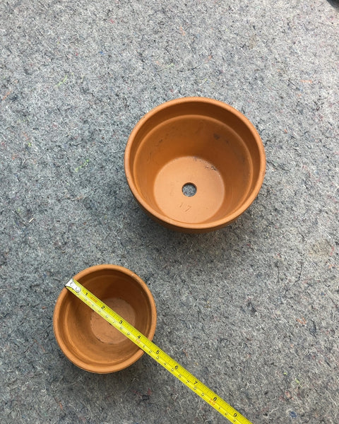 Terracotta Clay Pots, Set of 2