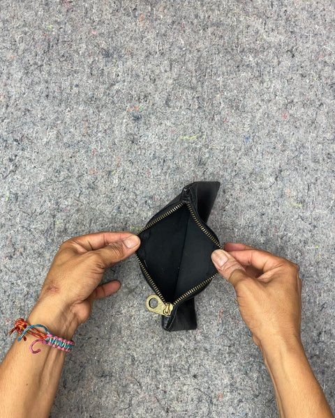 Pencil Case Black Zippered Pouch