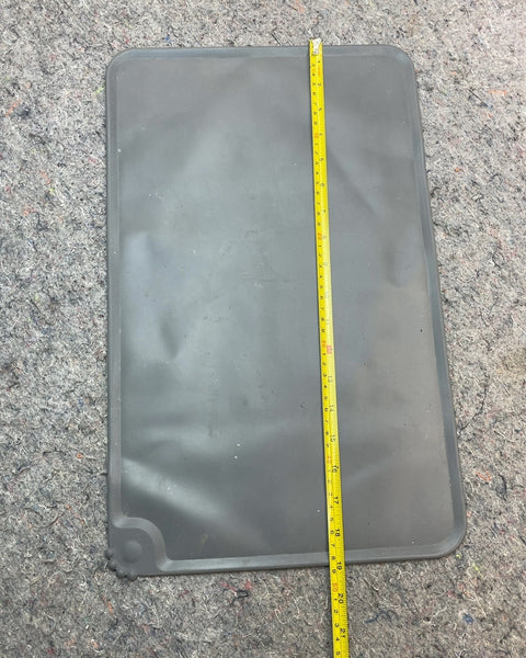 Gray Silicone Pet Feeding Mat, 12x20"