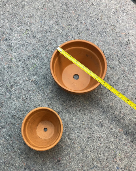 Terracotta Clay Pots, Set of 2