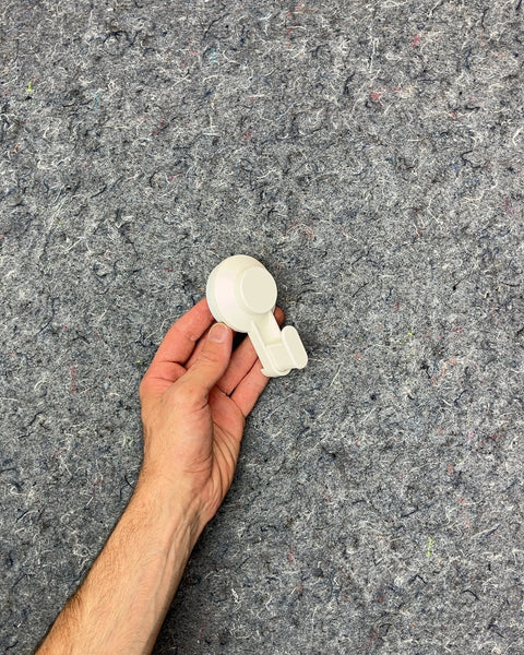 White IKEA Suction Cup Hook