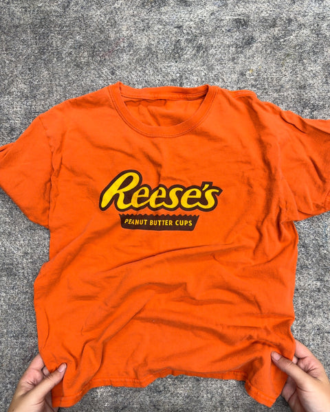 Reese's Peanut Butter Cups Orange Graphic T-Shirt, Size Kids L or W XS