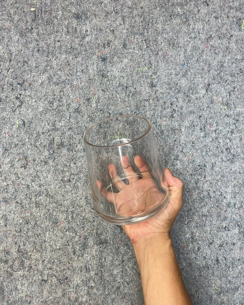 Clear Glass Vase, 4x5"