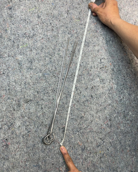 Four Metal Kebab Yakitori Skewers