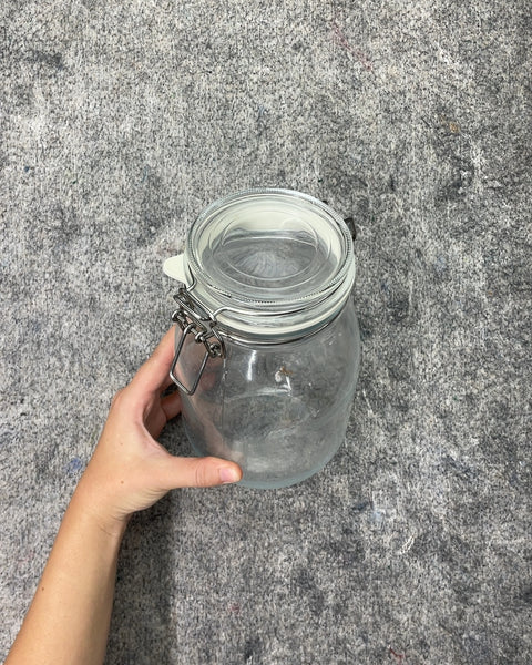 Large IKEA Glass Jar with Clamp Lid
