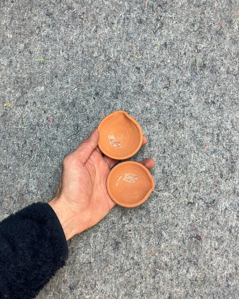 Two More Handcrafted Traditional Terracotta Clay Diya