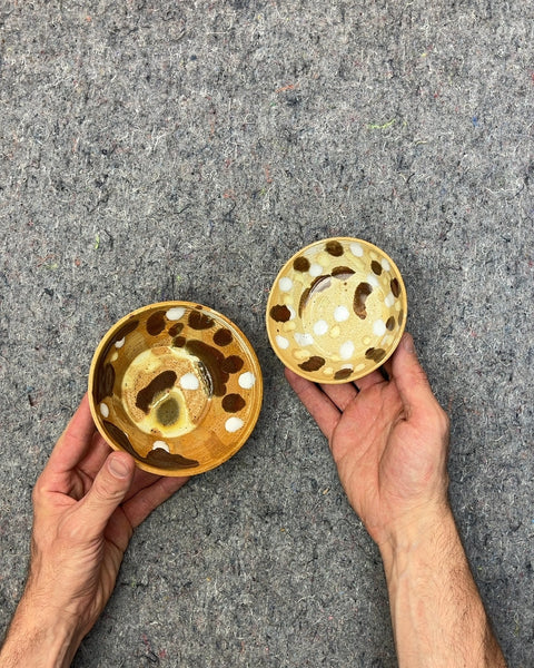 Set of 2 Cute Handmade Ceramic Bowls