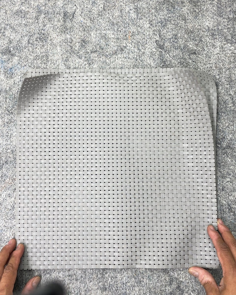 4 Woven Gray Placemats, 13x13"