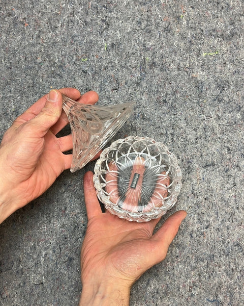 Pretty Glass Candy Dish with Lid
