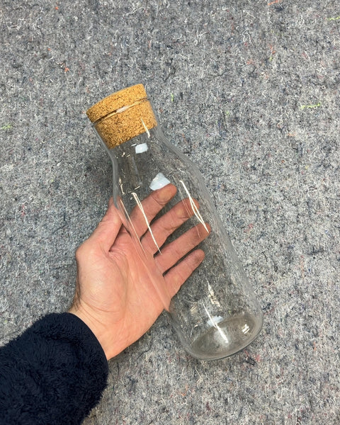 Pretty Glass Bottle with Cork Stopper