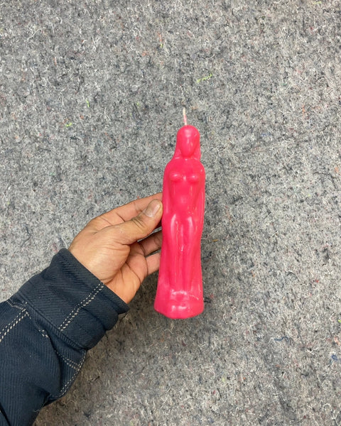 Figural Candle, Pink