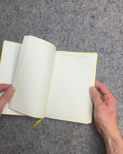 Media Justice Yellow Lined Journal Notebook With Leather Cover