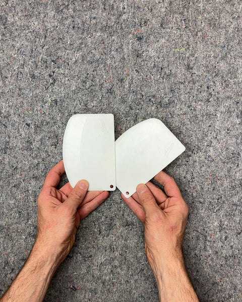 White Plastic Dough Scrapers