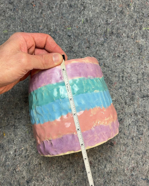 Funky Handmade Ceramic Planter, H5.5"