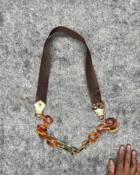 Louis Vuitton Jacquard and Tortoiseshell Chain Bag Strap
