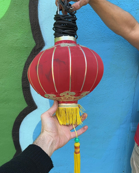 Red and Gold Lantern with Tassel