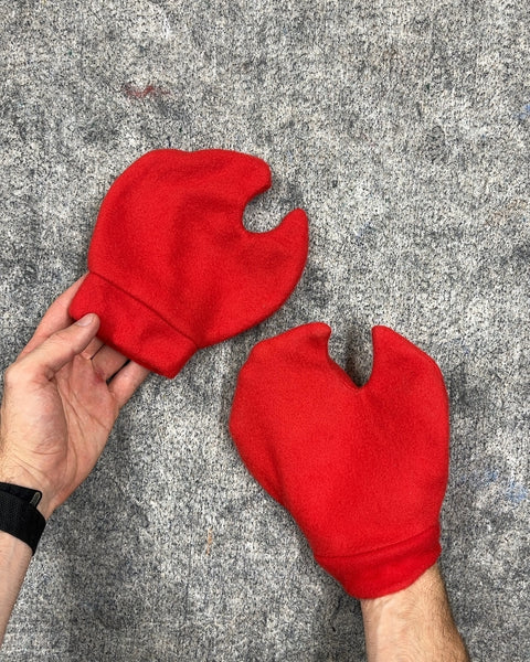 Red Crab Claw Mittens