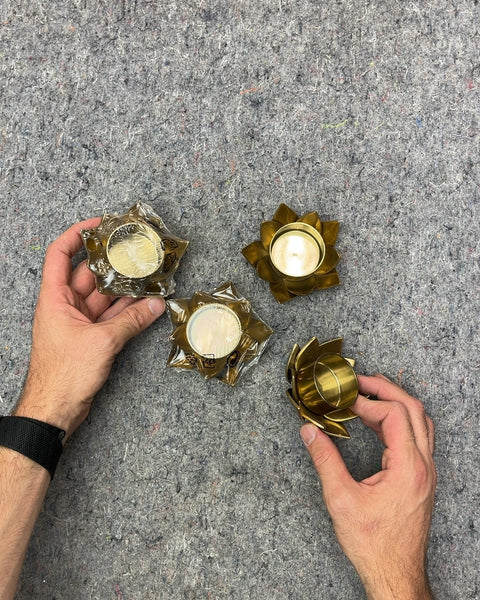 Lotus Flower Tealight Candle Holders