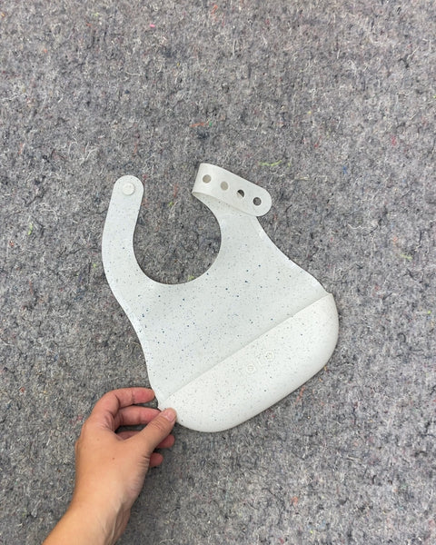 LOLO White Silicone Baby Bib