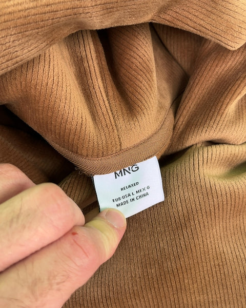 Mango Corduroy Pullover Hoodie, Size Relaxed L