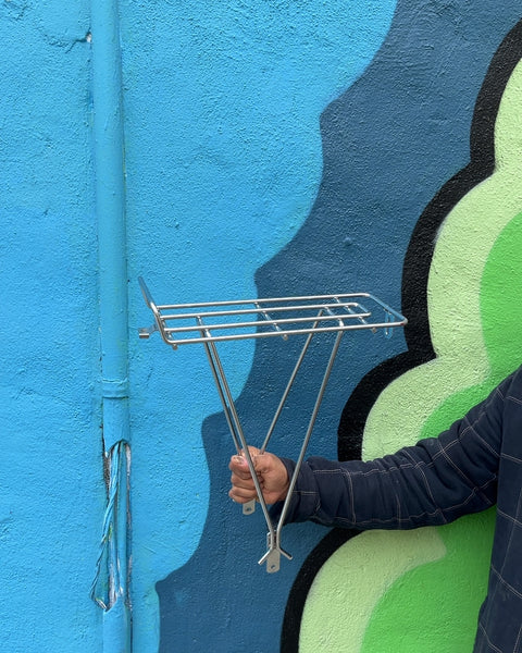 Silver Metal Bicycle Rack