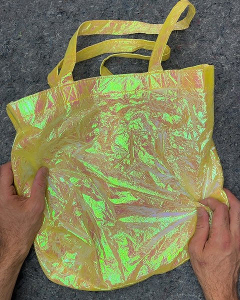 Iridescent Yellow Tote Bag From Coming Soon