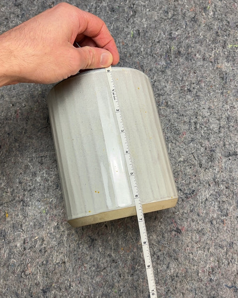 Pretty Gray Ceramic Planter, H7"