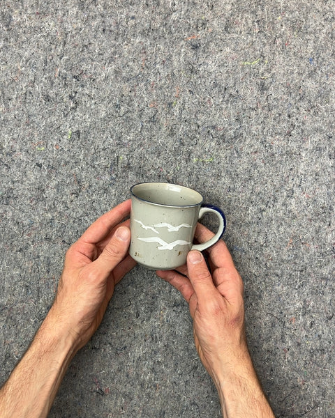 Very Pretty Ceramic Mug with Hand Painted Seagull