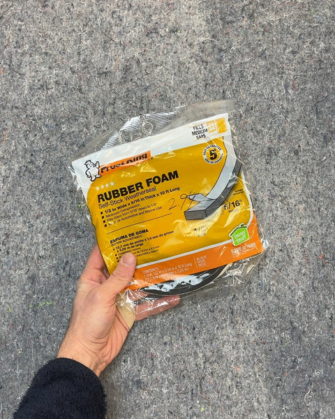 Frost King Rubber Foam Weatherseal, W1/2xH6/16"x