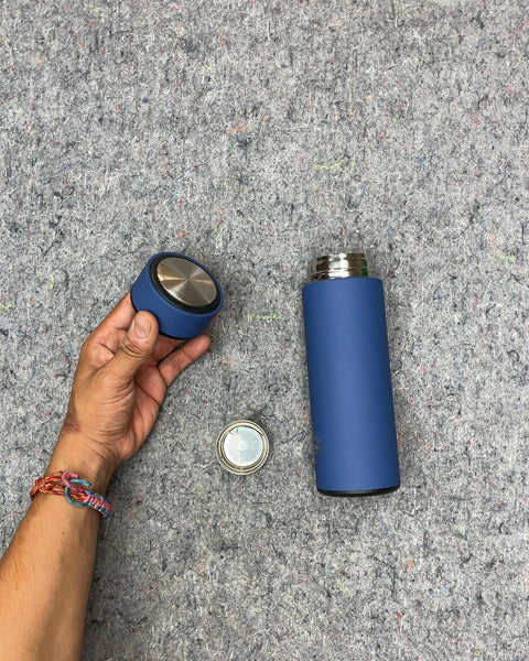 Blue Insulated Tea Bottle