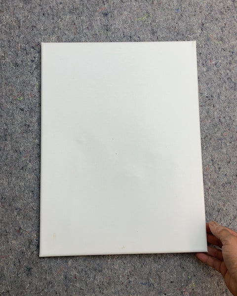 Unwrapped Blank White Stretched Canvas, 12x16"