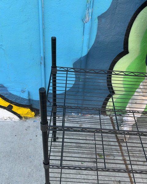 Black Wire Shelving Unit, W36xD18xH37"