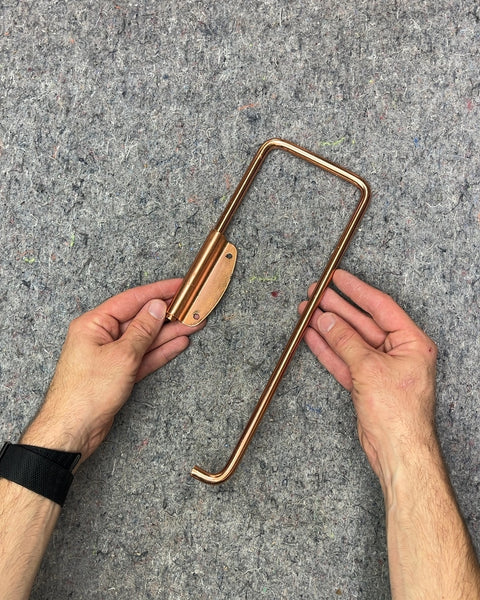 Copper Paper Towel Holder, L12"